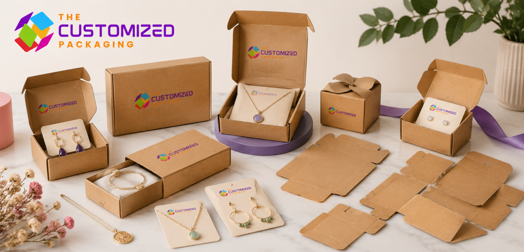 Kraft Jewelry Display Boxes for Necklaces and Pendants